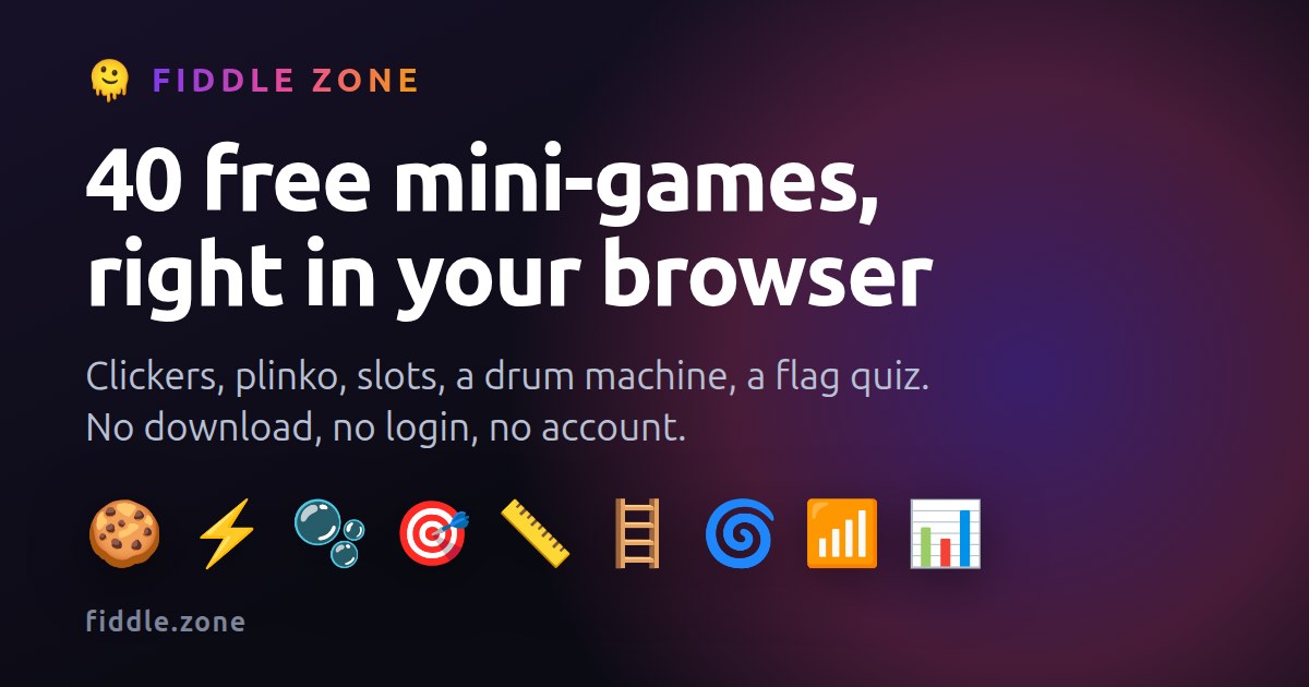I built Fiddle Zone – a site with lightweight mini-games to kill time on your phone while commutin